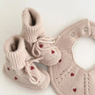 Baby booties - Hearts - 0-3 months