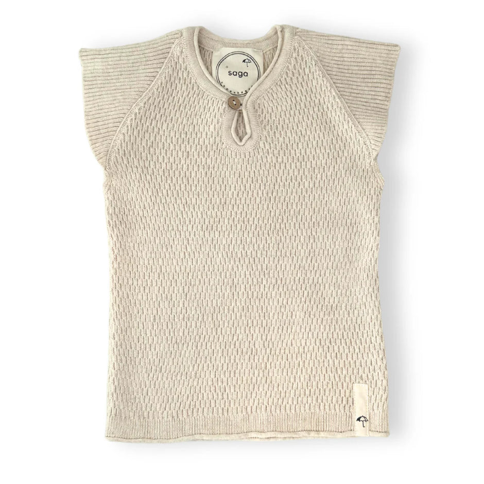 kootud vest 100% orgaanilisest puuvillast