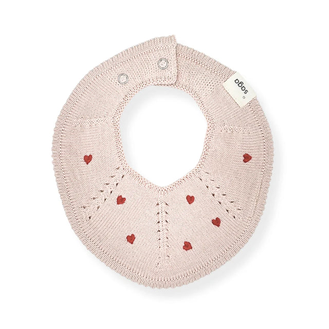 Knitted scarf - Flora - Baby blush hearts