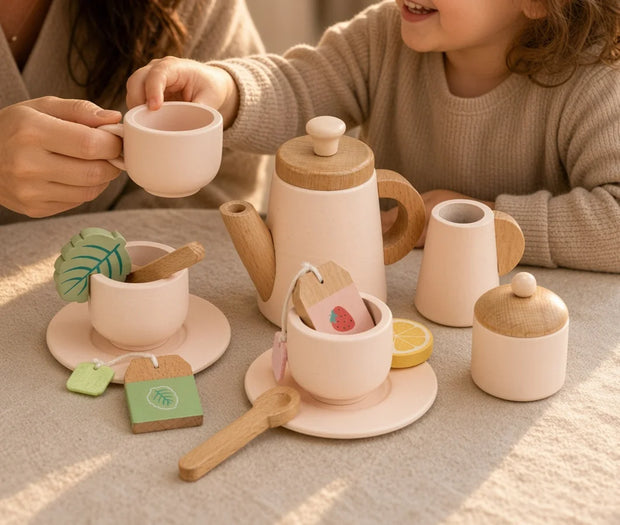 Woet® Wooden Tea Set